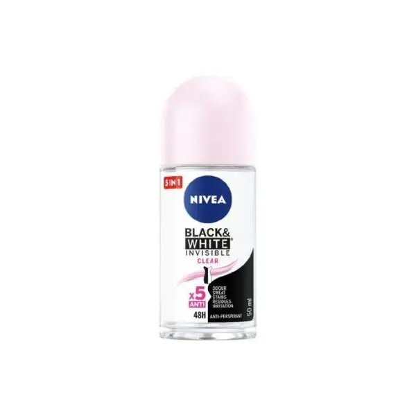 NIVEA Black & White Invisible Clear Anti-Perspirant Roll-on